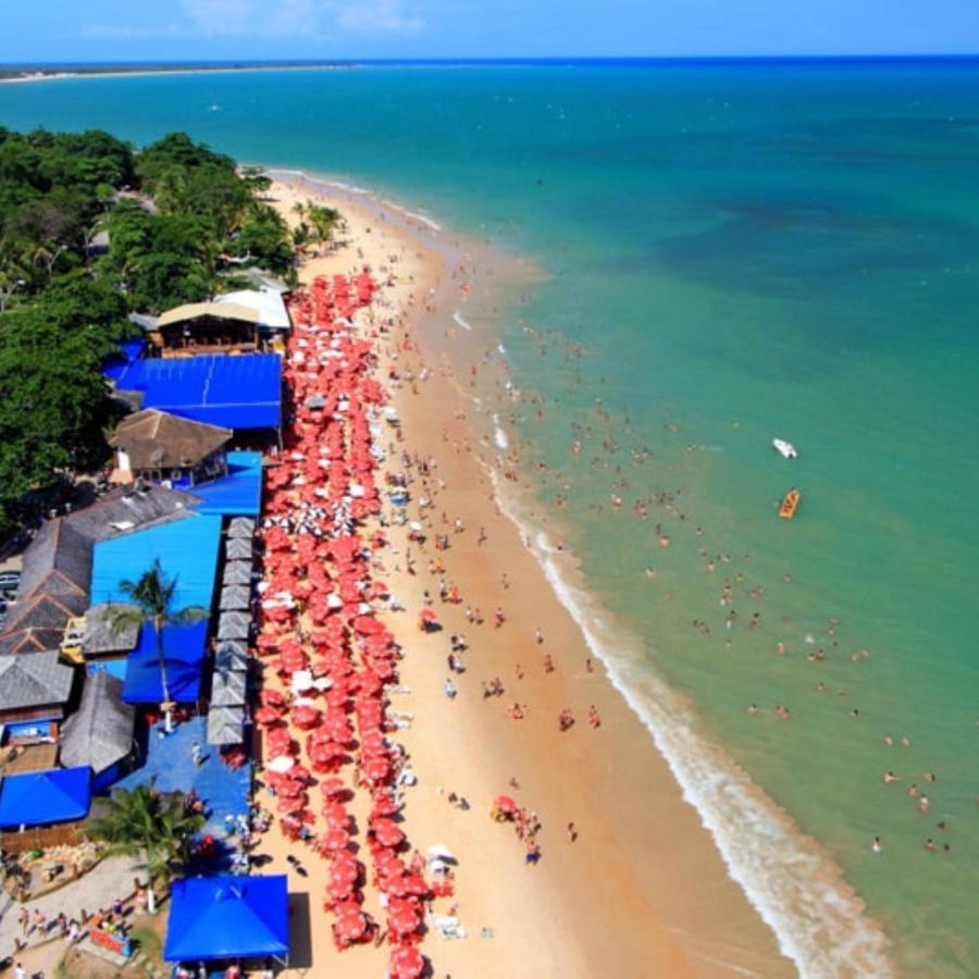 De Frente Pra Praia Apartamento Da Cris Taperapua - Condominio America Praia Flat Porto Seguro Esterno foto